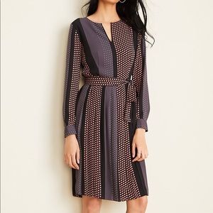 Ann Taylor long sleeve patterned dress